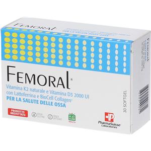Femoral - Integratore alimentare con Vitamina K2, D3, Lattoferrina e BioCell Collagen in 30 capsule softgel