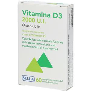 SELLA Vitamina D3 2000 U.I. Orosolubile 1 pz Compresse