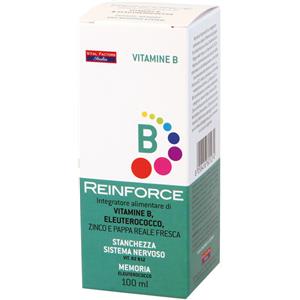 Vital Factors Reinforce Vitamina B 100ml - Integratore con Eleuterococco, Zinco e Pappa Reale per Stanchezza e Memoria