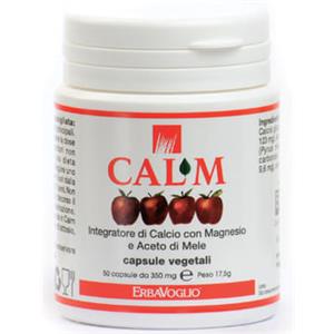 ERBAVOGLIO Cal M Antistress - Integratore Alimentare con Calcio, Magnesio e Aceto di Mele - 50 Capsule