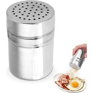HERCHR Contenitori per Spezie con Fori, Dragare in Acciaio Inossidabile per Farina di Cacao alla Cannella per la Cottura e Condimenti 3,0 * 2,0 * 2,0 pollici