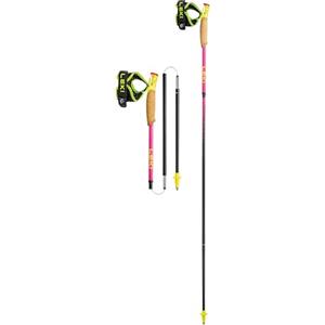 Leki Ultratrail FX.One Superlite, rosa fluo/giallo neon/carbonio naturale, 105 cm