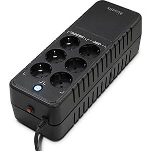 Nilox Atlantis A03-PS1000 Gruppo di Continuità OffLine 1000VA/500W, 6 prese Schuko, 1 Batteria 12V 5.6Ah