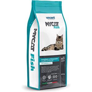 La zappa Crocchette Vincent per gatti My Diet a base di pesce, cereali e verdura (20 kg)