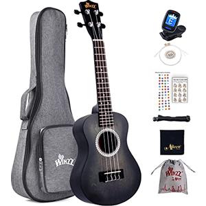Winzz Ukulele Concerto Principianti Adulti, 23 Pollici Ukulele Kit Colore Unico Design
