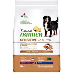 Natural Trainer Sensitive No Gluten Crocchette per Cani Adulti Medium/Maxi al Salmone - 3 kg