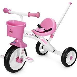 Chicco Triciclo 2 in 1 U-Go Girl, Triciclo Rosa con Maniglione ad Altezza Regolabile