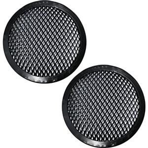 Aerzetix - C53377 - Set di 2 griglie reti di protezione per altoparlanti/casse subwoofer - diametro 130mm 5'' - colore nero - per auto veicolo