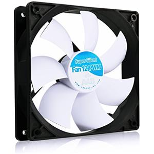 AABCOOLING Super Silent Fan 12 PWM - una Silenziosa e Molto Efficiente 120mm Ventola per Case PC, CPU Processore, Ventilatore 12V, Regolazione Ventole PC, 12cm, 4 Pin Ventola Aspirazione 10-19 dB(A)
