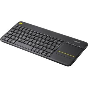 Logitech K400 Plus Tastiera Wireless Touch TV, Facili Controlli Multimediali e Touchpad Integrato, Tastiera HTPC per TV Collegata al PC, Windows, Android, Chrome OS, Laptop, Italiano QWERTY - Nero