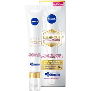 NIVEA Luminous630 Anti-Macchie Contorno Occhi 15 ml - Crema con Acido Ialuronico e Thiamidol per occhiaie, macchie, rughe e borse
