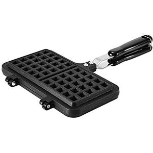 TAMUME Stufa Cialdiera Matrimoniale Grande Doppia Cialda Waffle Maker Ferro Antiaderente Rivestimento di Finitura 2 Cialde Piazza Uso del Fuoco Macchina per Waffle Piastra