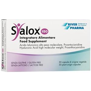 Syalox 150 - Integratore alimentare con acido ialuronico ad alto peso molecolare e proantocianidine da vite rossa - 30 capsule