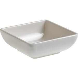 Leone Ciotolina Quadrata in Melamina Bianca - 7,5x7,5x2,7 cm - Capacità 60 ml - Lavabile in Lavastoviglie