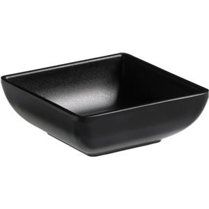 Leone Ciotolina Quadrata in Melamina Nera - 7,5x7,5x2,7 cm - Capacità 60 ml - Lavabile in Lavastoviglie