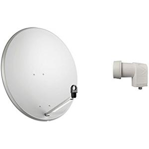 TELE System KIT PARABOLA OFFSET ANTENNA SATELLITARE DA 60 CM CONVERTITORE LNB 1 USCITA DVB-S SAT