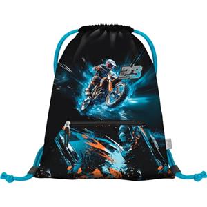 Baagl Sacca da palestra per ragazze - Sacchetti impermeabili per scarpe per bambini - Scuola e asilo Sport Bag, Moto., 46x36 cm