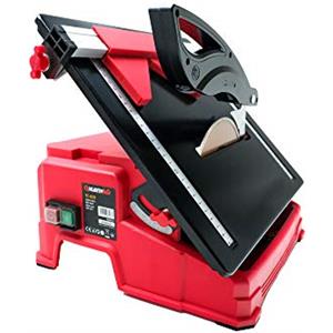 HurthAG Tagliapiastrelle HurthAG TC-820 (800 W, 2.950 min-1, tavolo ribaltabile con materiale antiscivolo con scala angolare, blocco parallelo con scala, disco da taglio diamantato Ø 180