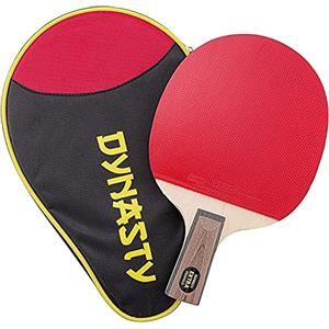 Expert Table Tennis Dynasty Extra Penhold - Racchetta da ping pong con custodia, approvata ITTF in gomma, racchetta da ping pong in stile cinese