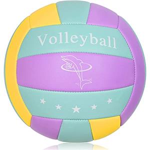 MSCYAE Pallone da pallavolo ufficiale 5, Pallone Beach Volley Soft Touch Volleyball per Bambini Adulti Viola Blu