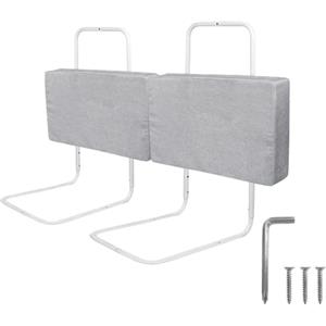 Froadp 120cm Lettino Laterale Anticaduta Sponda Letto Soft Pack per Bambini in Lino Ringhiere per Bambini Sponda Letto Portatile Regolabile in Altezza Protezione Bordo Letto per Lettino(Grigio Lino)