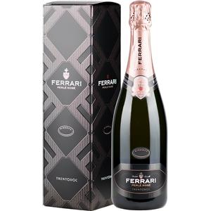 Ferrari Perlé Rosé Spumante Millesimato 2016/2017 - Trento DOC, Gusto Ricco e Raffinato, Con Astuccio