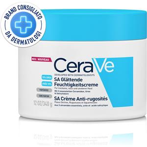 Cerave SA Crema levigante 10% Urea e Acido Salicilico per Pelle Molto Secca, Ruvida Screpolata, 340 g basica