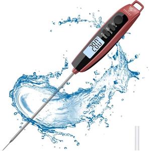 DOQAUS Termometro da Cucina, Termometro Cucina digitale A Lettura Istantanea con Retroilluminazione, Termometro Barbecue Impermeabile, Termometro Alimenti per Carne, Caramelle, Latte