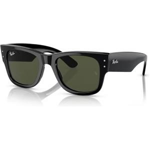 Ray-Ban RB0840S Mega Wayfarer Occhiali da Sole Unisex Nero/Verde Squadrati 51 mm