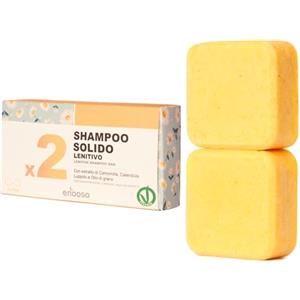 Enooso - Shampoo Solido Lenitivo Naturale per Cute Sensibile - Illuminante per Capelli Lucenti e Morbidi - 100% Vegan e Artigianale 130gr