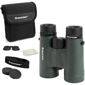 Celestron 71332 Binocolo Nature DX 8x42 mm con obiettivo multistrato, vetro a prisma BaK-4 e custodia per il trasporto, verde