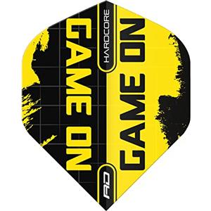 RED DRAGON Hardcore Radical Game On Dart Flights - Set di 4 alette per freccette (12 alette in totale)