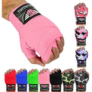 BeSmart - Fasce per le mani, per guantoni da boxe/MMA/Muay Thai, Uomo donna Bambino, Pink, 4.5 Meter