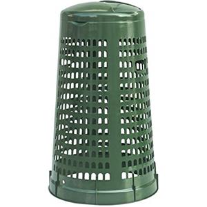 Mobil Plastic Trespolo Portasacco 110 lt Verde Scuro - HDPE Riciclabile, Leggero e Lavabile con Anello Ferma-Sacco