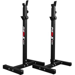 K-Sport: Supporto per bilanciere - Squat Rack caricabile fino a 180 kg I Rack di stoccaggio pesi I rack palestra - manubri regolabili I bilanciere olimpico per sollevamento pesi a casa, ebook incluso