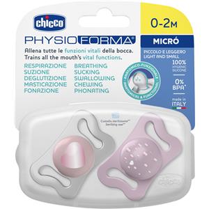 CHICCO (ARTSANA SpA) PhysioMicrò 0-2 Mesi Rosa Chicco 2 Pezzi