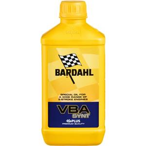 Bardahl - Olio Miscela VBA SYNT, 100% Sintetico, Olio Moto, Scooter, Attrezzi da Giardino con Motore a 2 Tempi, 1 Litro