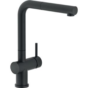 Nobili LV00117/1BM Live - Miscelatore cucina monocomando con doccetta estraibile e bocca girevole 360° - Nero opaco