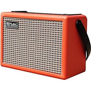 Coolmusic Amplificatore per chitarra 15G, amplificatore per chitarra bluetooth portatile, amplificatore per chitarra elettrica e chitarra acustica, include manopole Gain e Reverb(arancione)