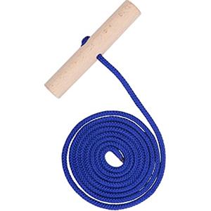 Spetebo COLINT - Corda da traino con manico in legno, 160 cm, colore blu, per slittino e bob, per slittino Davos, slitta con pattini curvi o pieghevole e bob per bambini