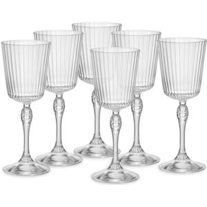 Bormioli Rocco America '20s Calice Cocktail in Vetro - Set di 6 Pezzi da 25 cl con Design Vintage