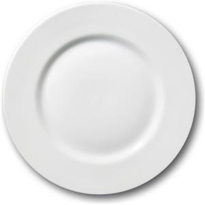 Saturnia Piatto Piano Ø 28 cm H 2 cm in Porcellana Vetrificata Ischia Bianco - Eleganza Made in Italy