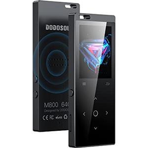 DODOSOUL MP3 Lettore Musicale Bluetooth 5.2,64GB Lettore MP3 con Auricolari,Aadio FM,Amplificatore HiFi,Registratore Vocale,Ebook Reader,AlbumFoto,Running Music