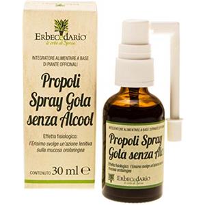 Erbecedario Propoli Spray gola Senza Alcool per Bambini E Adulti, Spray gola propoli Rimedio Naturale Per Il Benessere Della Gola azione lenitiva e rinfrescante - propoli gola 30ml