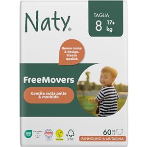 Naty Eco by Naty Pannolini a Mutandina - Pannolini mutandina ipoallergenici e privi di sostanze chimiche, altamente assorbenti ed ecologici per bambini e bambine (Taglia 4, 22 unità)