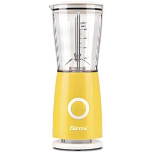 Girmi FR03 Frullatore Elettrico, 170W, 4 Lame in Acciaio INOX, 400 ml, Bicchiere graduato, Giallo