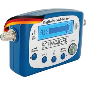 SCHWAIGER 5170 SAT-Finder localizzatore Digitale di satelliti Bussola Integrata allineamento LNB Meter Posizionamento ottimale Parabola satellitare con Uscita Audio