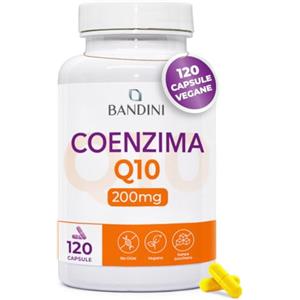 Bandini® Coenzima Q10 200mg, 120 Capsule Vegane, Ubiquinone Puro 100%