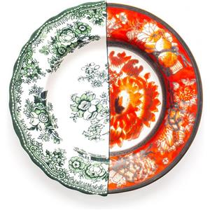 SELETTI Piatto Fondo in Porcellana Bone China Ø 25,4 cm H. 4,2 - Hybrid Cecilia