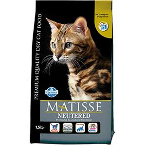 Farmina Matisse Neutered - Alimento Secco Completo per Gatti Sterilizzati, 1,5 kg